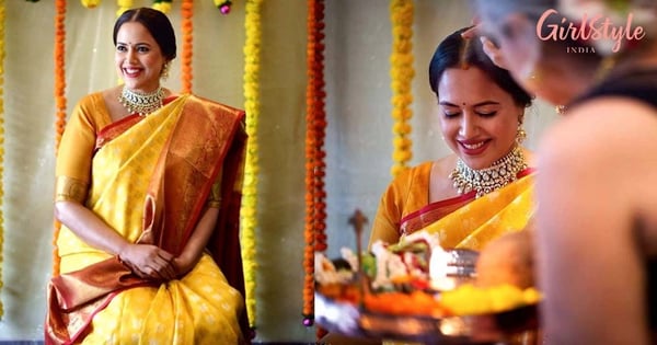 Mommy-To-Be Sameera Reddy Looks Happier Than Ever At Her Godh Bharai Ceremony!
