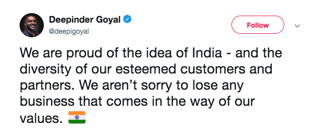 Screenshot from Twitter