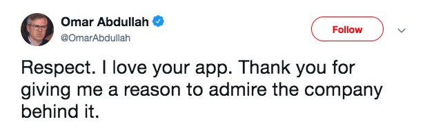 Screenshot from Twitter