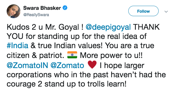 Screenshot from Twitter