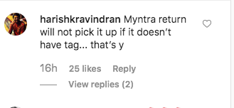 Screenshot from Instagram