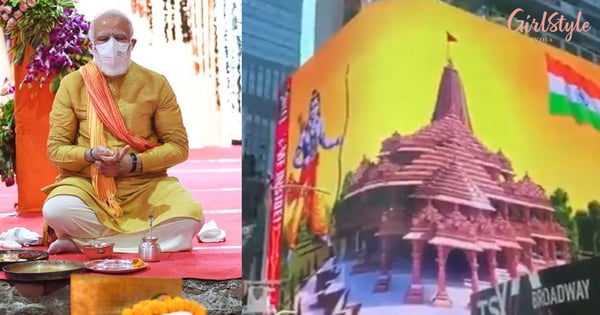 Jai SiyaRam! Digital Billboard Of Ayodhya Temple Shines In New York's Times Square