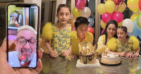 Sanjay Dutt Virtually Attends Shahraan And Iqra's Birthday, See Pics