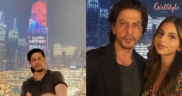 Shah Rukh Celebrates Birthday With Suhana & Karan Johar At Burj Khalifa, See Pics  